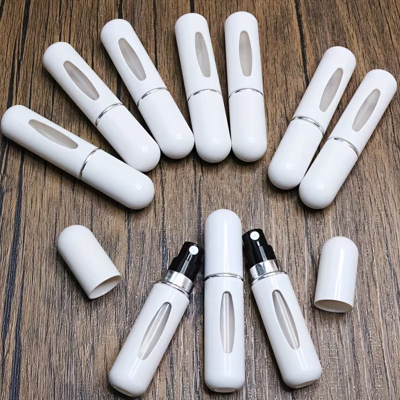 Hvit 5ml Mini påfyllbar parfymeflaske - Parfyme Paradiset