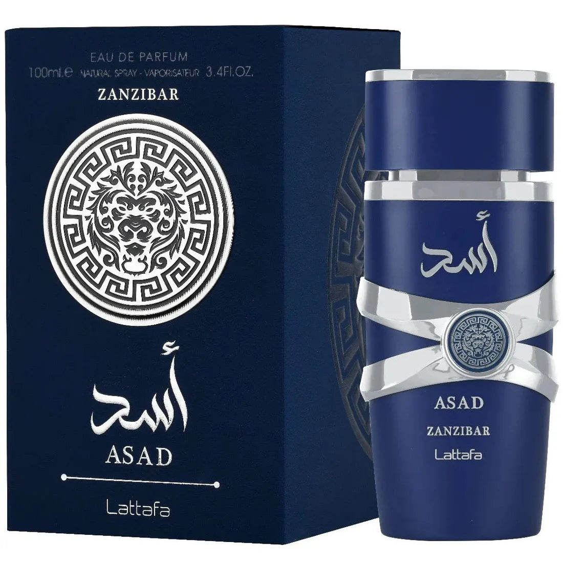 Esken og parfymeflasken side om side av Asad Zanzibar