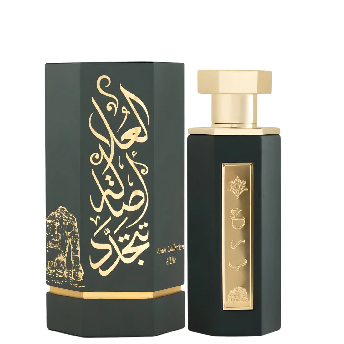 Bilde av esken og parfymeflasken side om side av Arabs of AlUla EDP 100ml Reef Perfumes