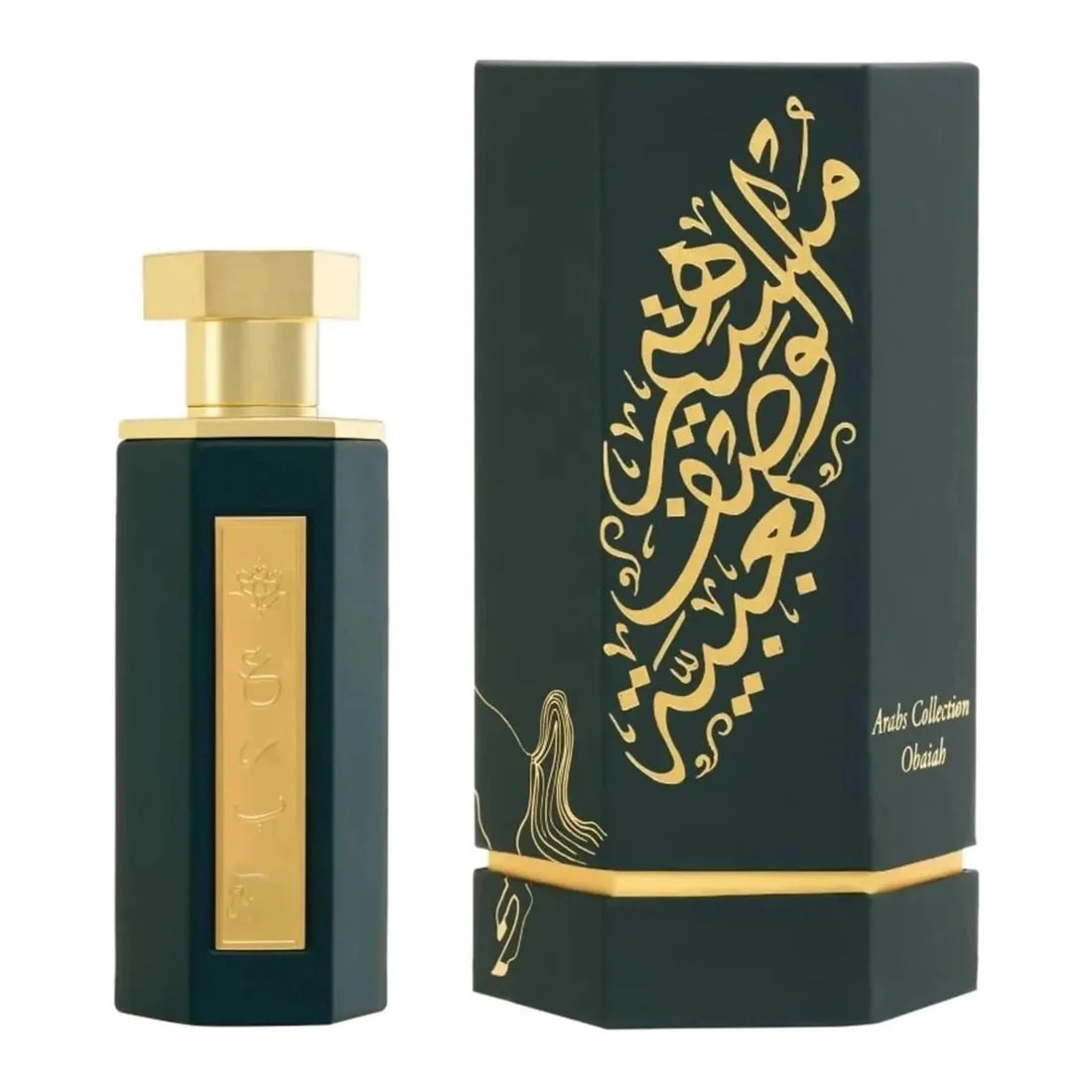 Bilde av parfymeflasken og esken side om side av Arabs of Obaiah Perfume 100ml EDP Reef