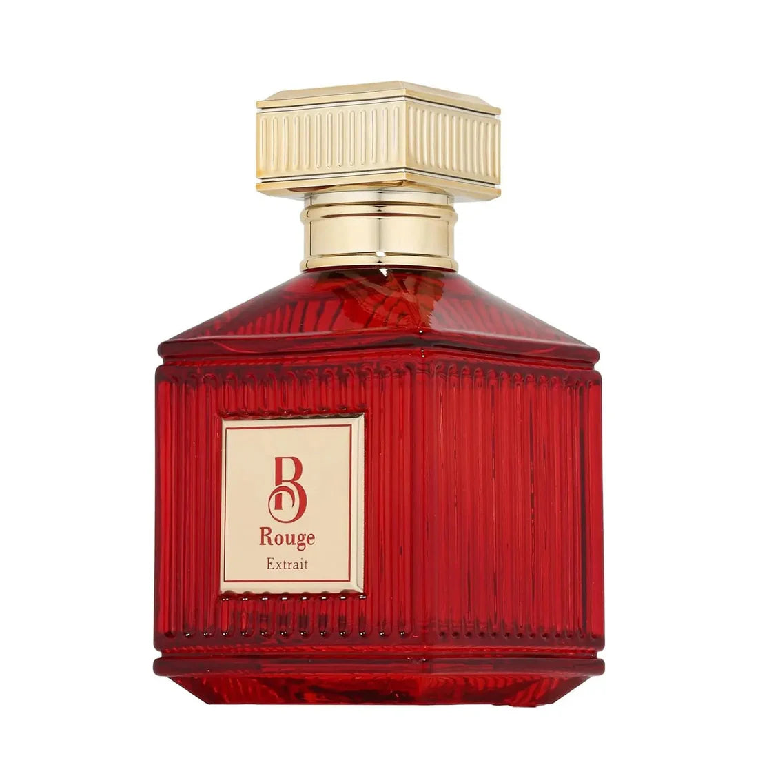 Parfymeflasken til B Rouge Extrait Perfume 100ml EDP Fragrance World
 litt fra siden