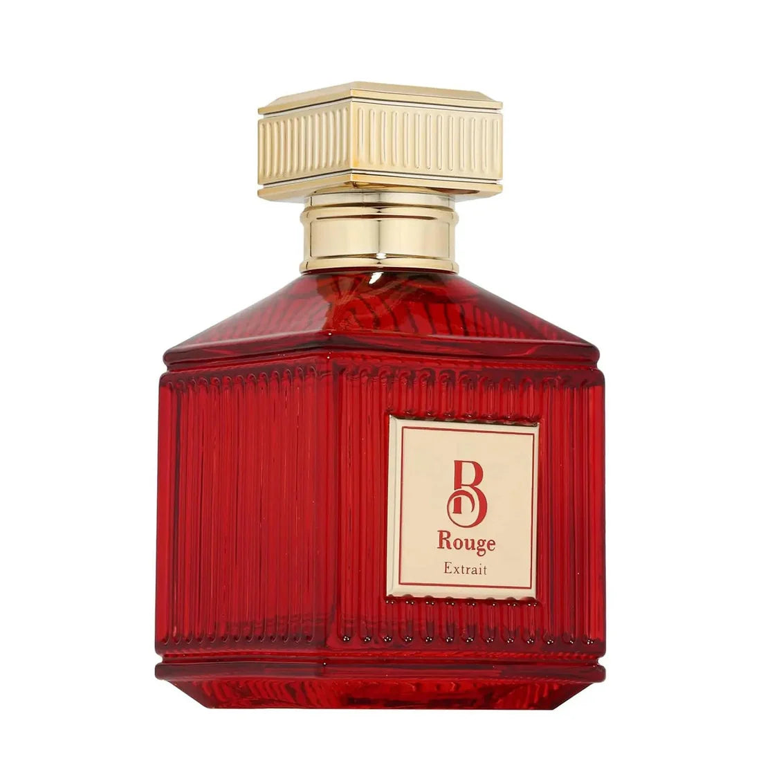 Parfymeflasken til B Rouge Extrait Perfume 100ml EDP Fragrance World
 litt fra siden