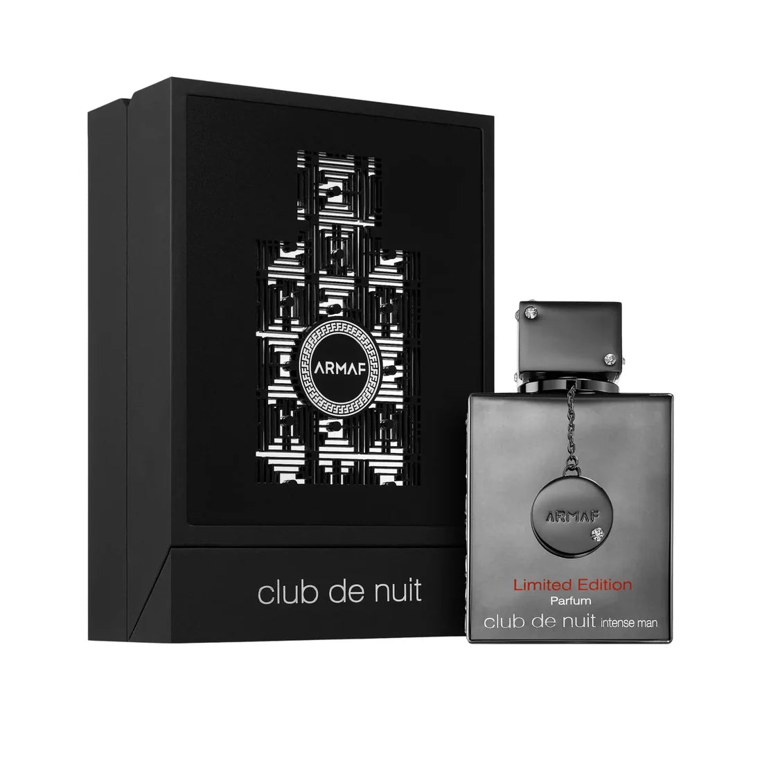 Esken og Parfymeflasken til Armaf Club De Nuit Intense Man Limited Edition parfyme