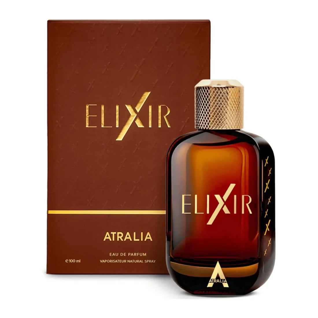 Esken og Parfymeflasken til Atralia Elixir Parfyme