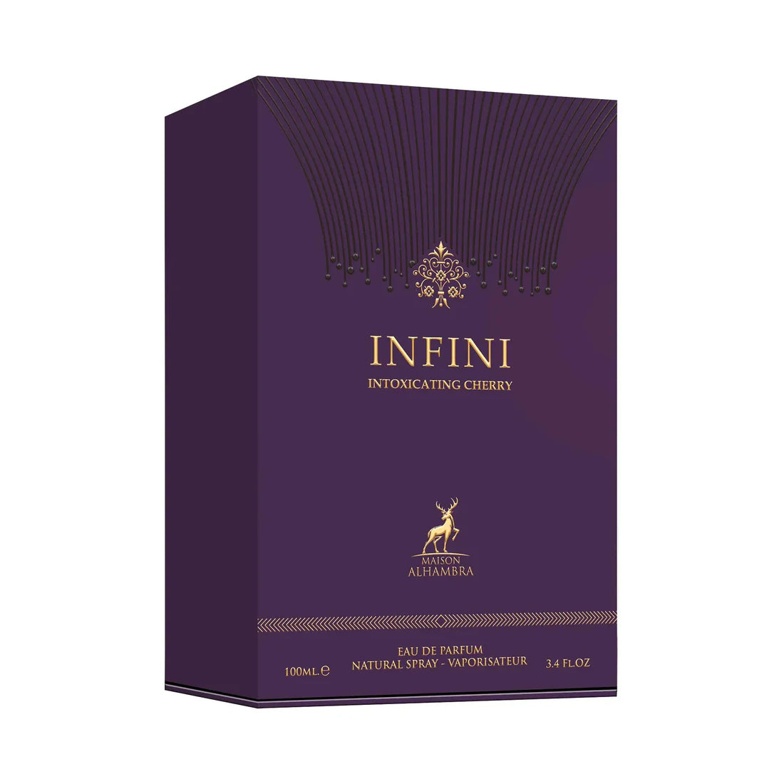 Bilde av esken til Infini Intoxicating Cherry Perfume 100ml EDP Maison Alhambra