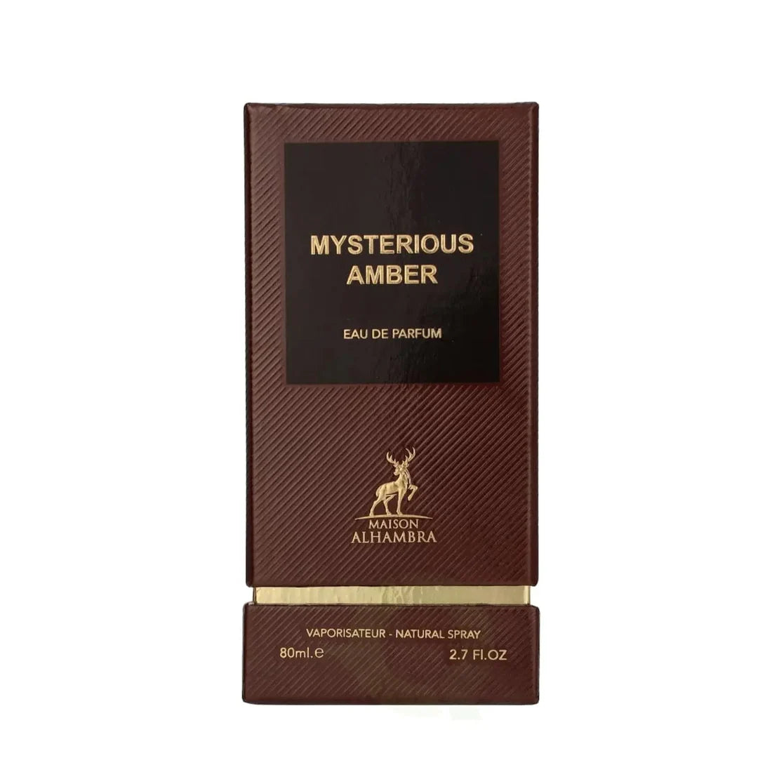 Bilde av esken til Mysterious Amber Perfume 80ml EDP Maison Alhambra