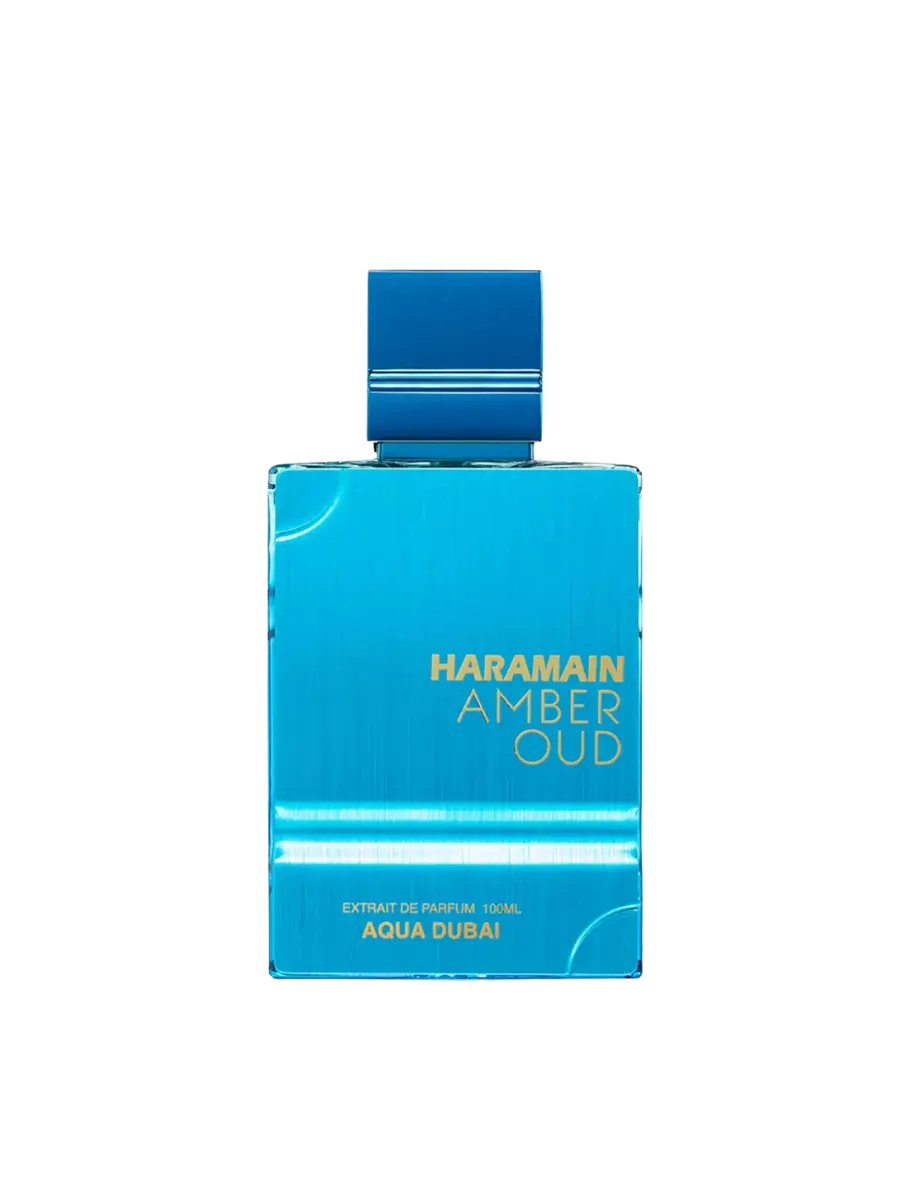 Parfymeflasken til AL HARAMAIN Amber Oud Aqua Dubai parfyme