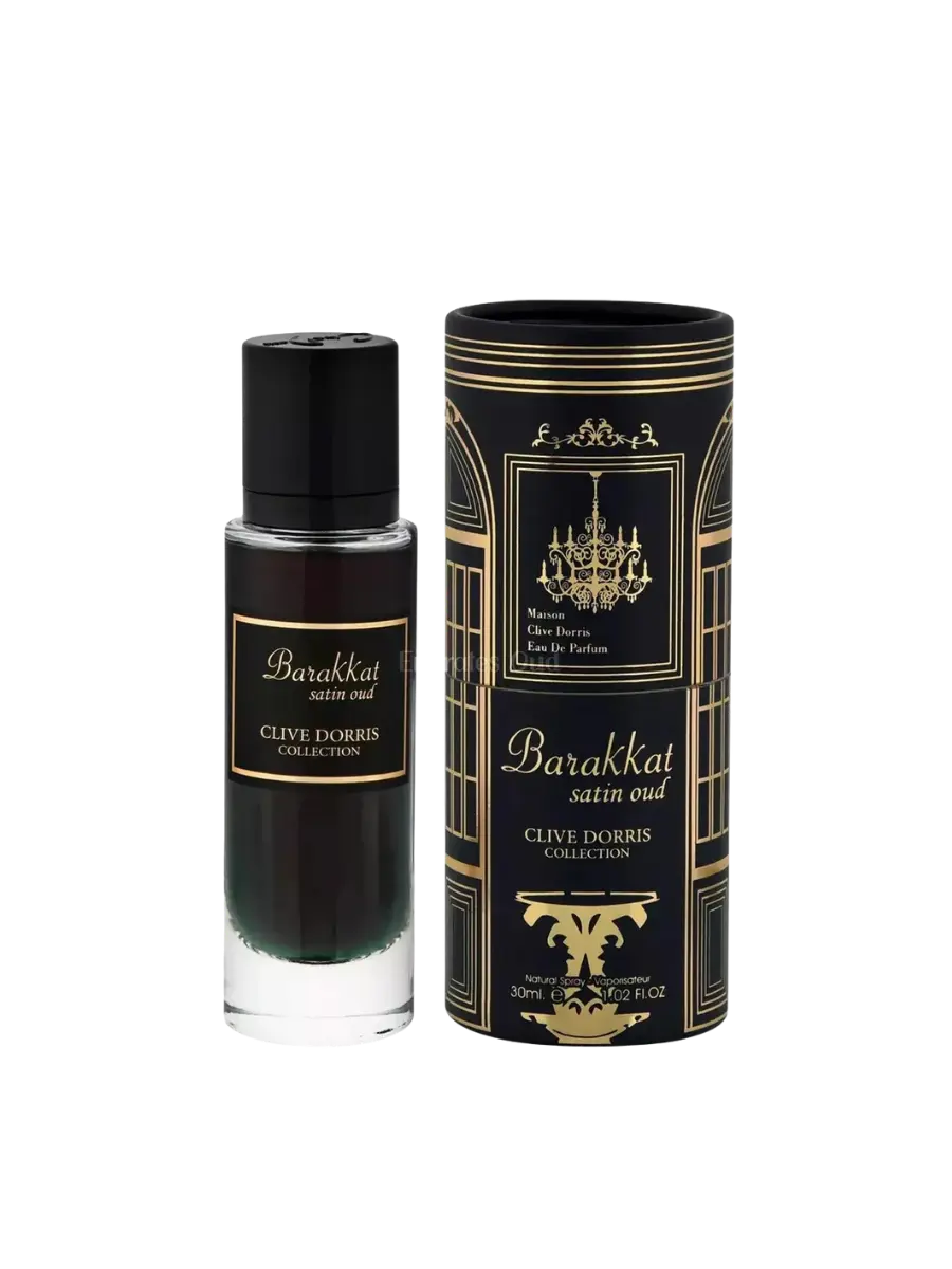 Parfymeflasken til CLIVE DORRIS Barakkat Satin Oud Parfyme