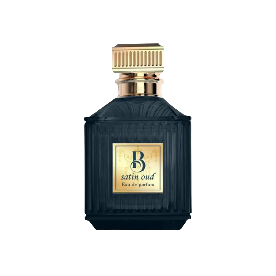 Parfymeflasken til Fragrance World B Satin Oud Parfyme