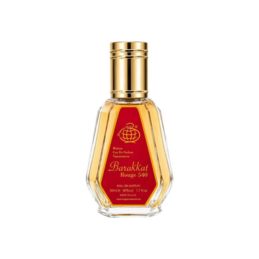 Parfymeflasken til Fragrance World Baccarat Rouge 540 50ml Parfyme