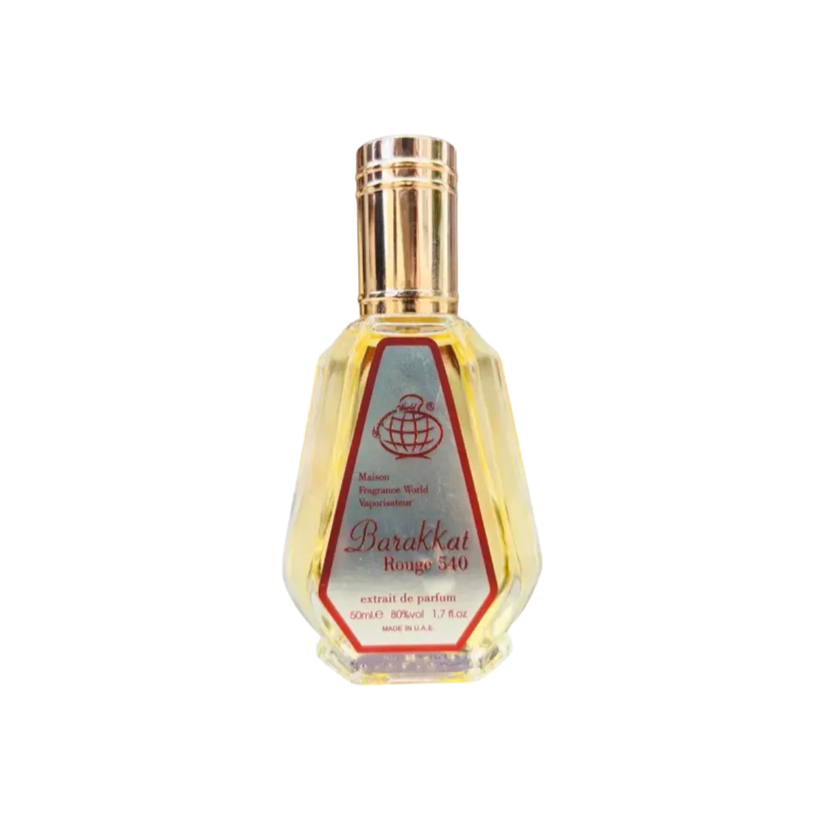 Parfymeflasken til Fragrance World Barakkat Rouge 540 Extrait 50ml Parfyme
