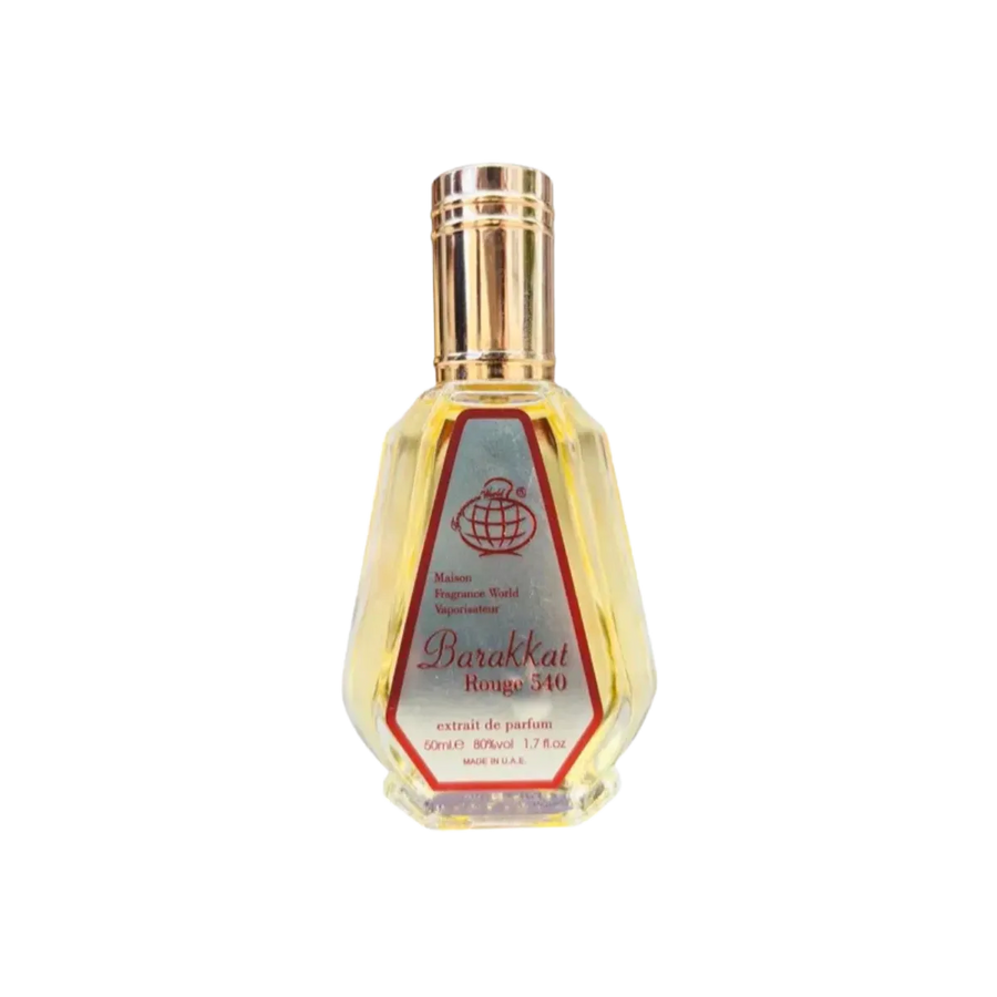 Parfymeflasken til Fragrance World Barakkat Rouge 540 Extrait 50ml Parfyme
