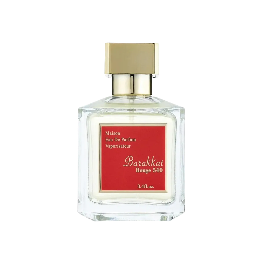 Parfymeflasken til Fragrance World Barakkat Rouge 540 Parfyme