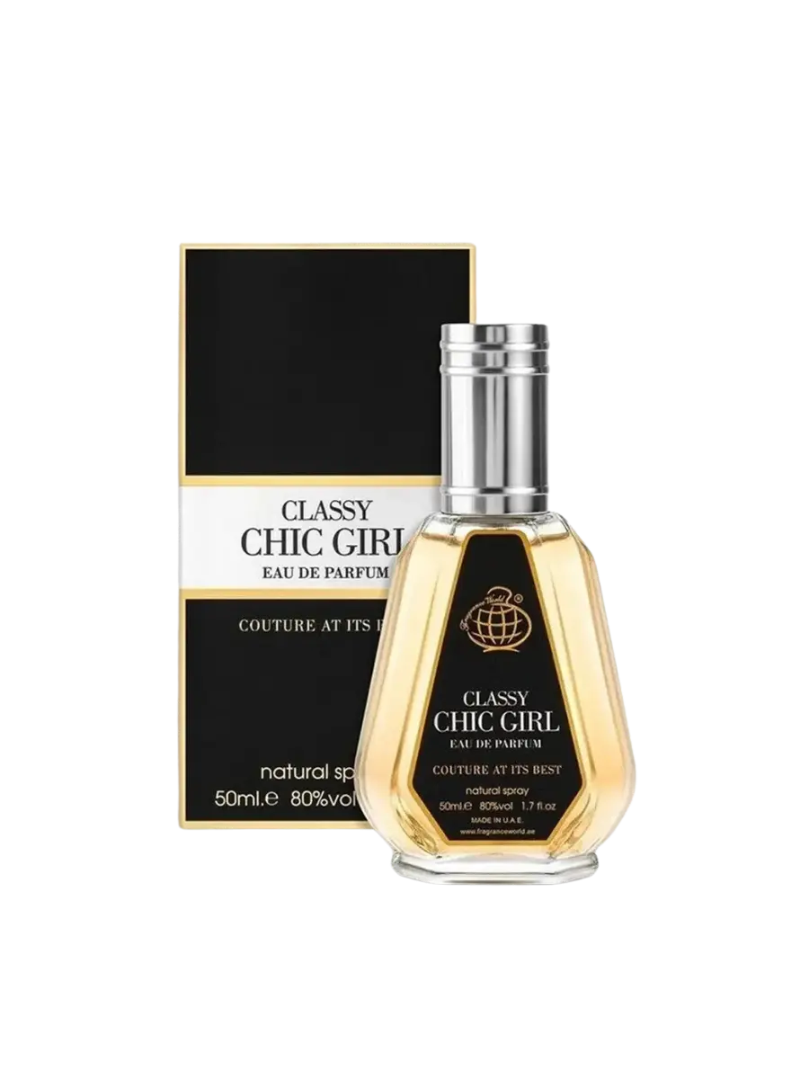 Parfymeflasken til Fragrance World Classy Chic Girl 50ml Parfyme