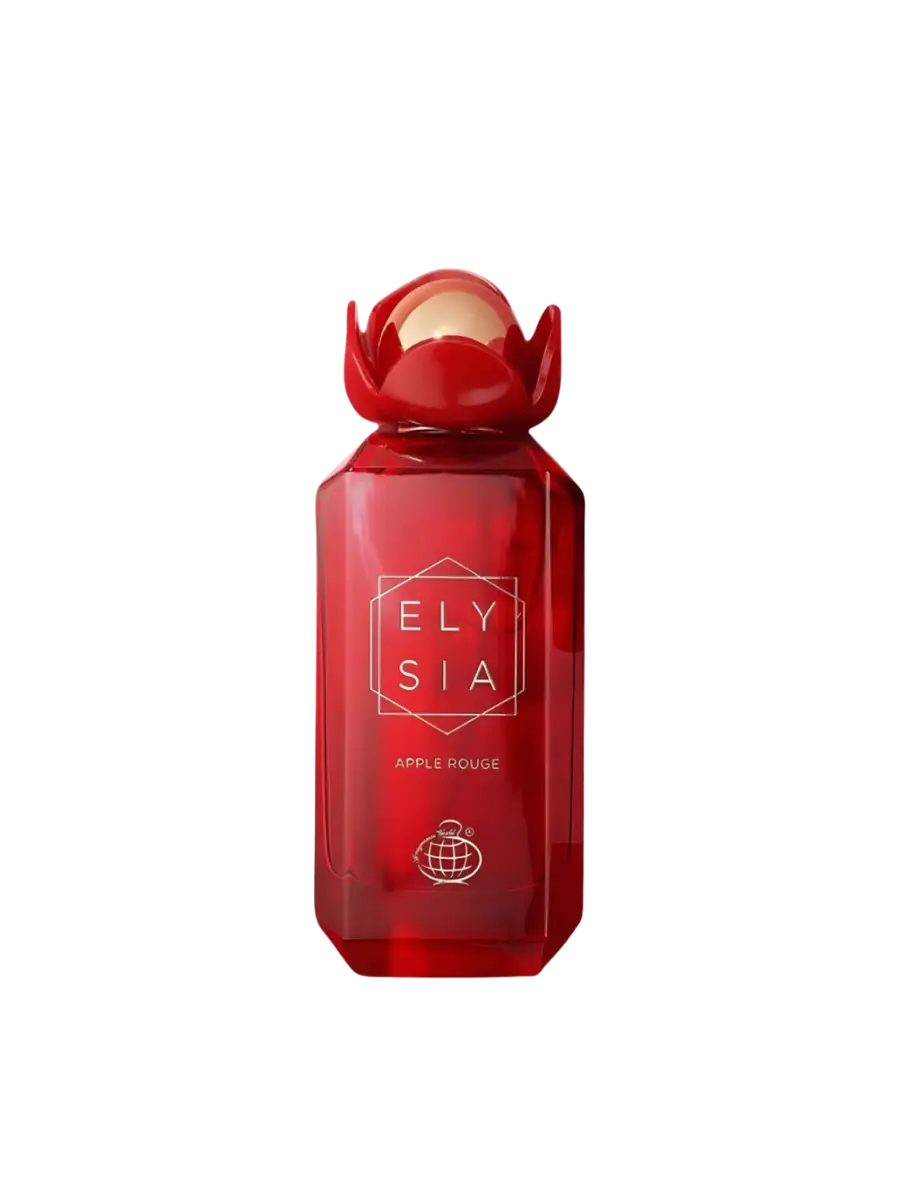 Parfymeflasken til Fragrance World Elysia Apple Rouge Parfyme