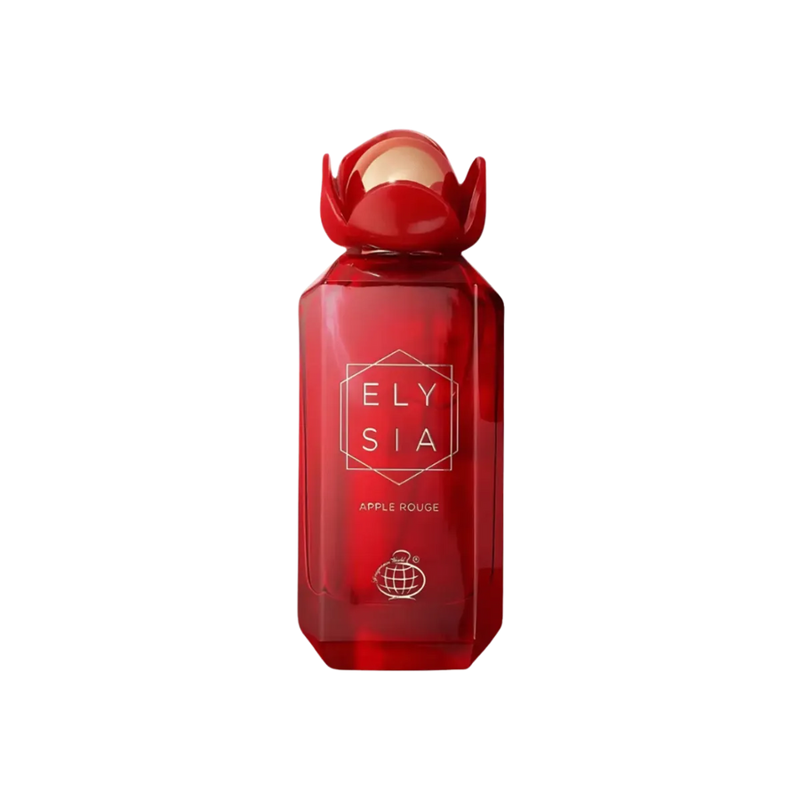 Parfymeflasken til Fragrance World Elysia Apple Rouge Parfyme