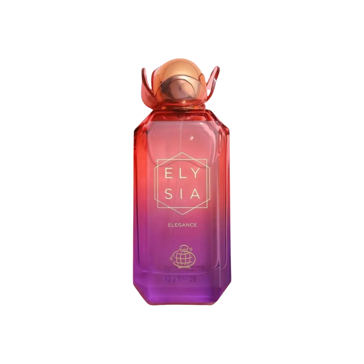 Parfymeflasken til Fragrance World Elysia Elegance Parfyme