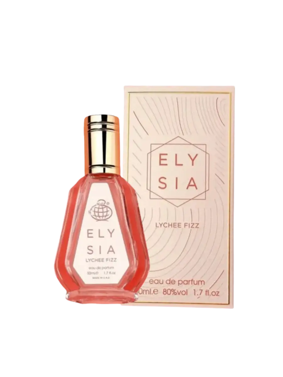 Parfymeflasken til Fragrance World Elysia Lychee Fizz 50ml Parfyme