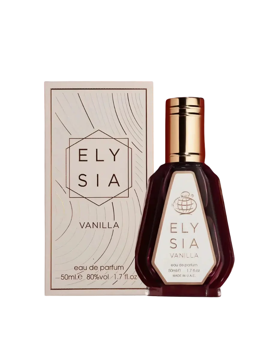 Parfymeflasken til Fragrance World Elysia Vanilla 50ml Parfyme