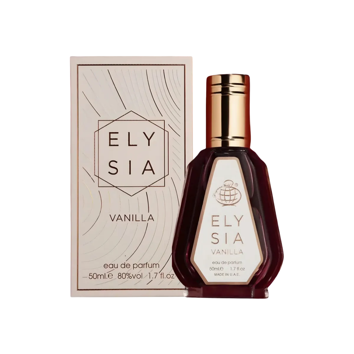Parfymeflasken til Fragrance World Elysia Vanilla 50ml Parfyme