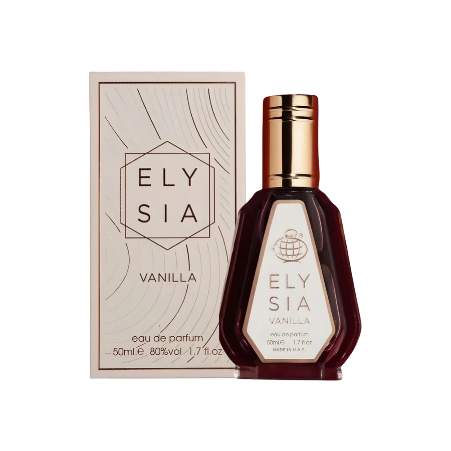 Parfymeflasken til Fragrance World Elysia Vanilla 50ml Parfyme