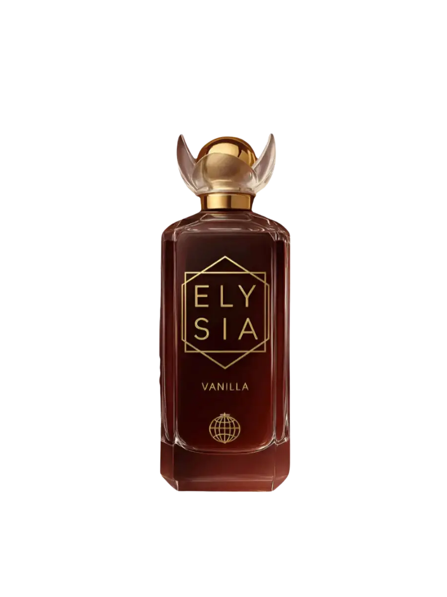 Parfymeflasken til Fragrance World Elysia Vanilla Parfyme