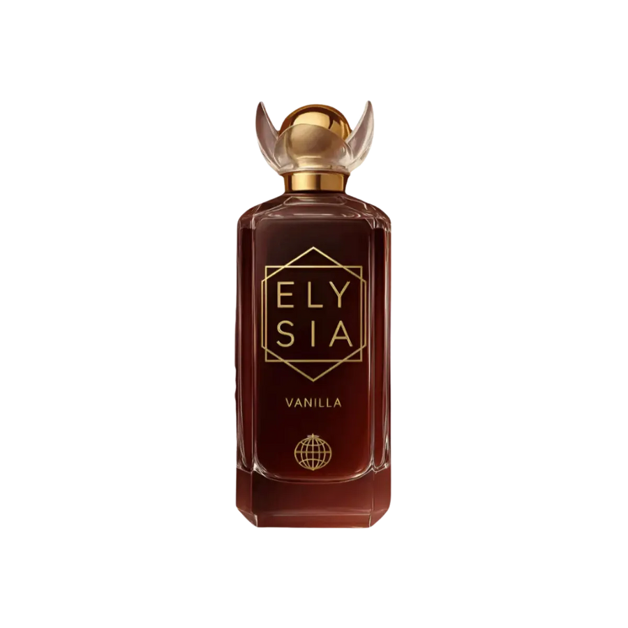 Parfymeflasken til Fragrance World Elysia Vanilla Parfyme
