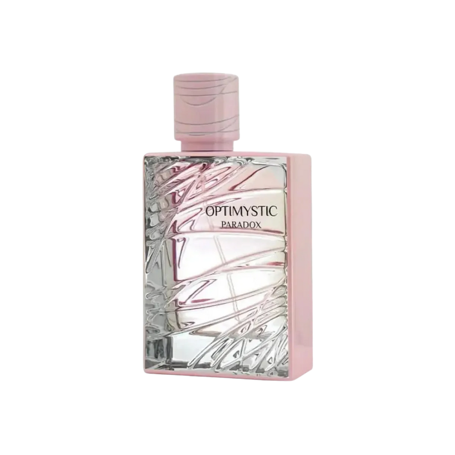 Parfymeflasken til Fragrance World Optimystic Paradox Parfyme