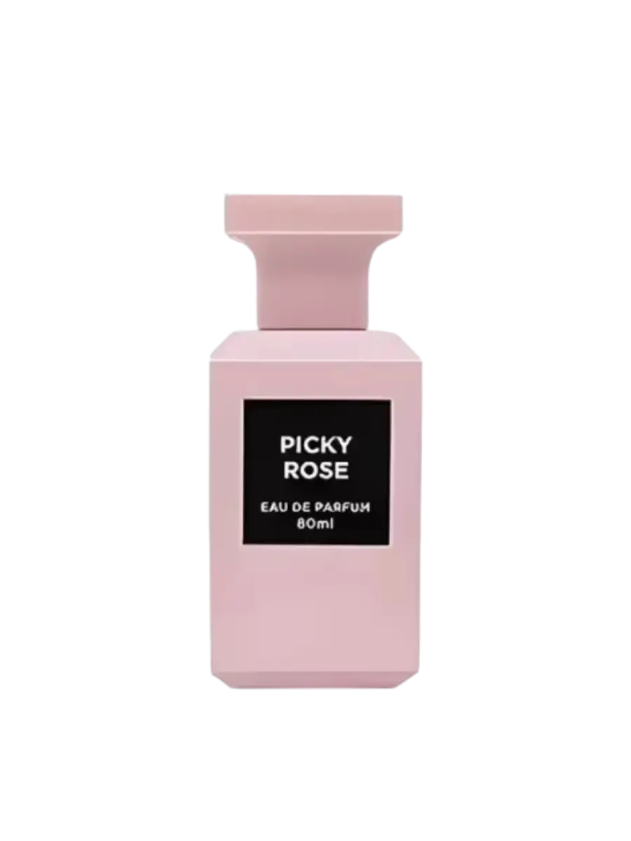 Parfymeflasken til Fragrance World Picky Rose Parfyme