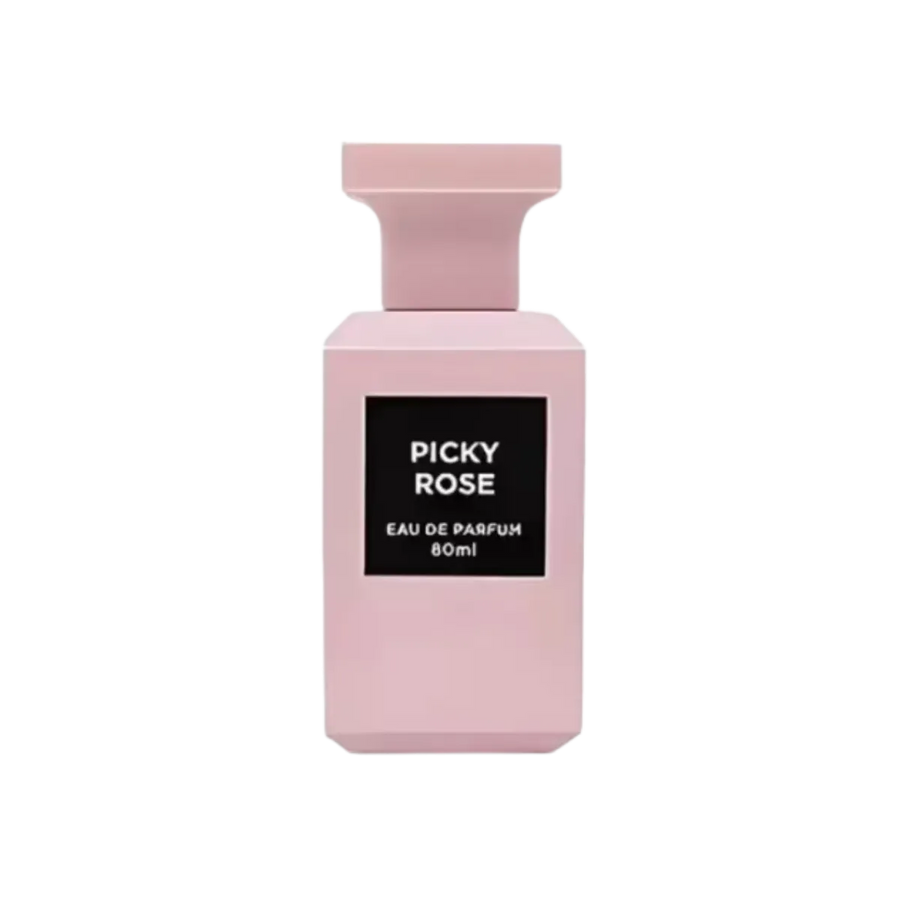 Parfymeflasken til Fragrance World Picky Rose Parfyme