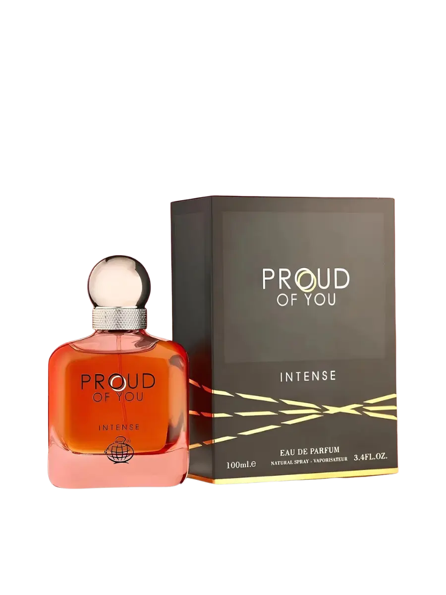 Parfymeflasken til Fragrance World Proud Of You Intense Parfyme
