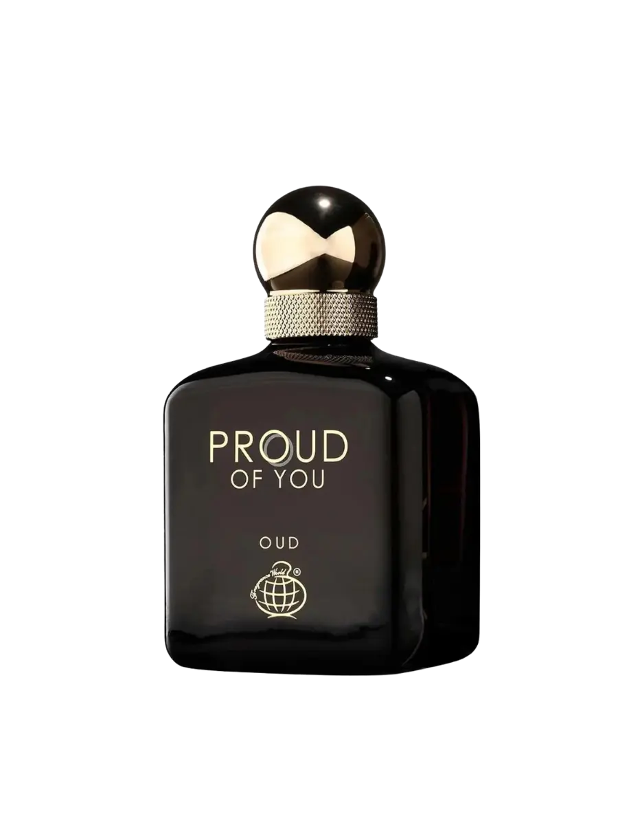 Parfymeflasken til Fragrance World Proud Of You Oud Parfyme