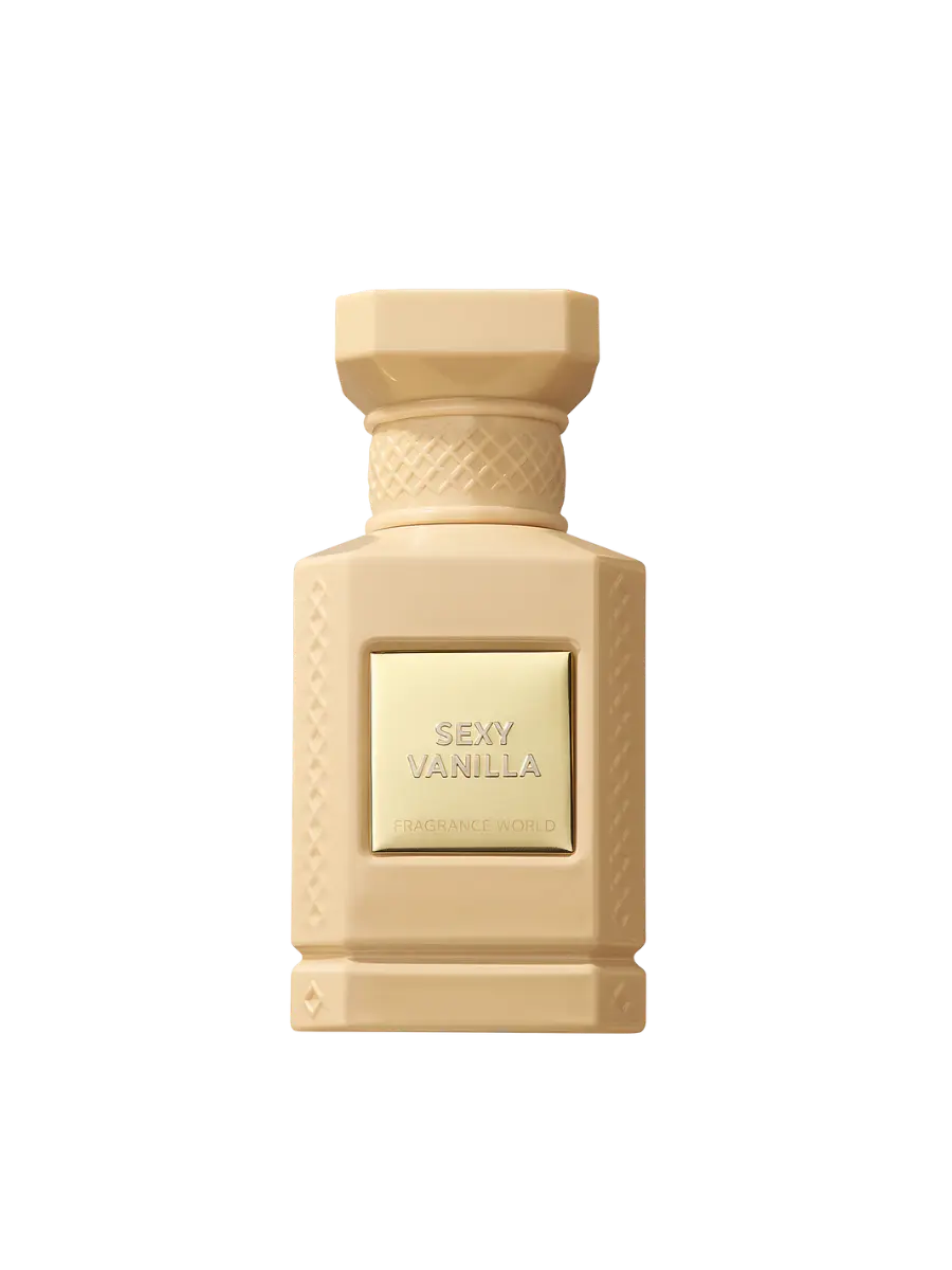 Parfymeflasken til Fragrance World Sexy Vanilla Parfyme