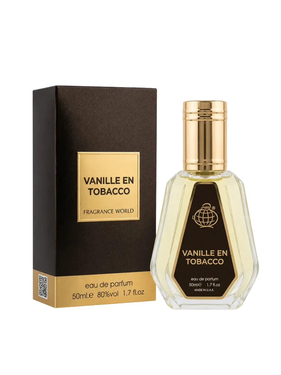 Parfymeflasken til Fragrance World Vanille En Tobacco 50ml Parfyme