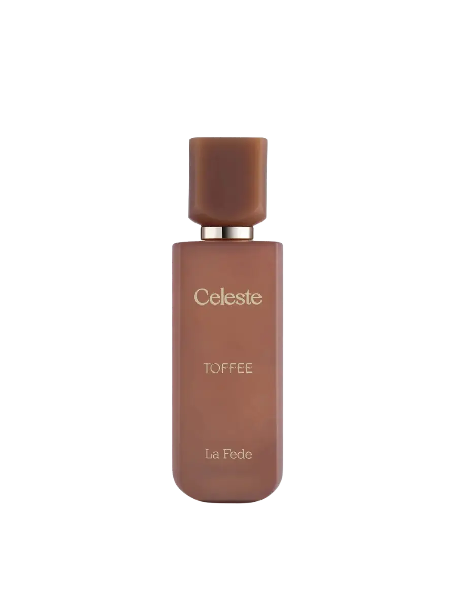 Parfymeflasken til Khadlaj La Fede Celeste Toffee Parfyme