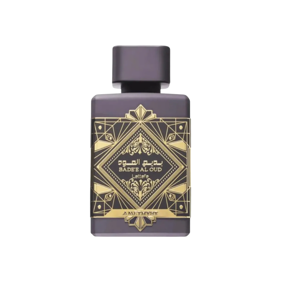 Parfymeflasken til Lattafa Badee Al Oud Amethyst Parfyme