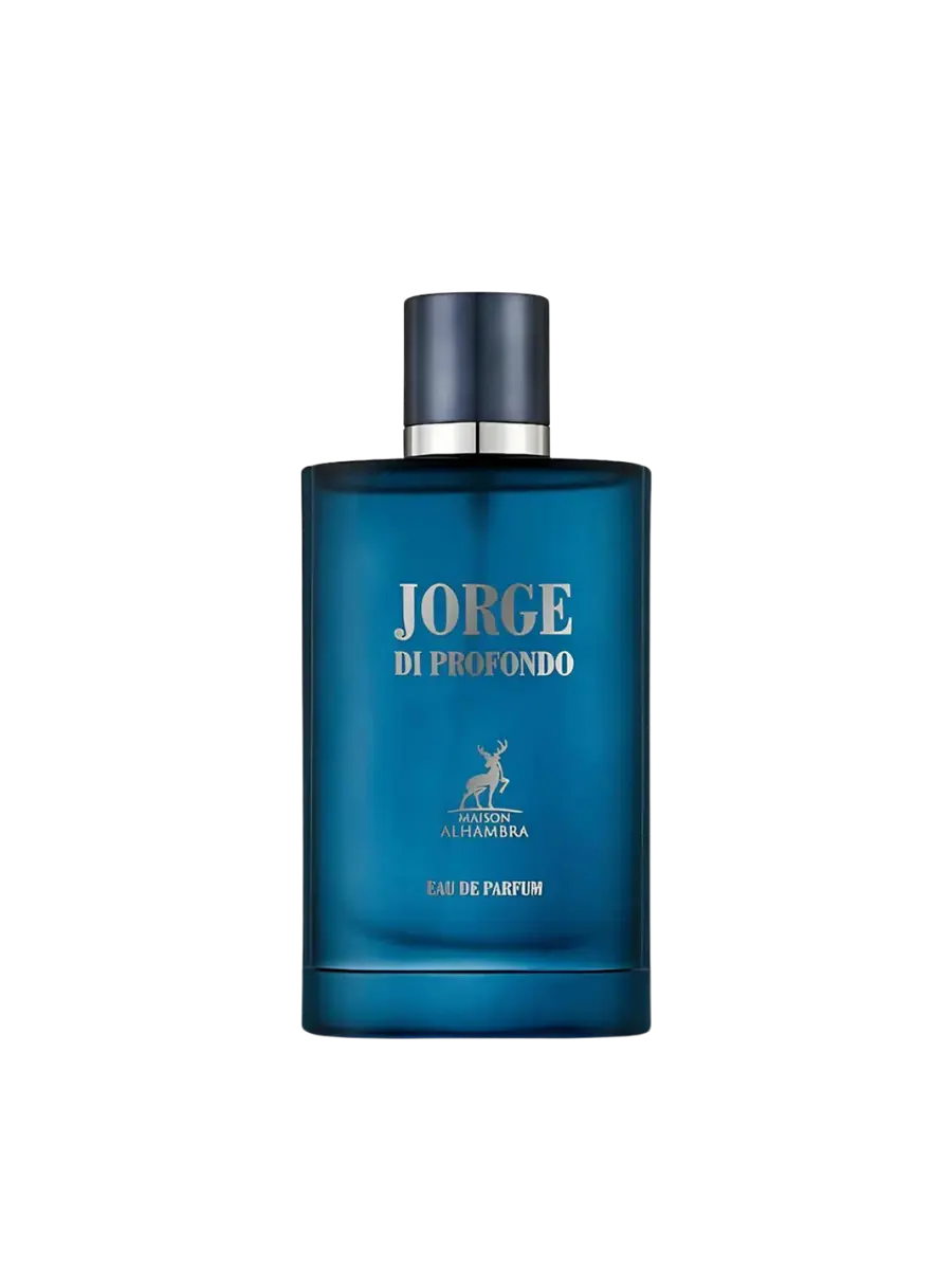 Parfymeflasken til Maison Alhambra Jorge di Profondo Deep Blue Parfyme