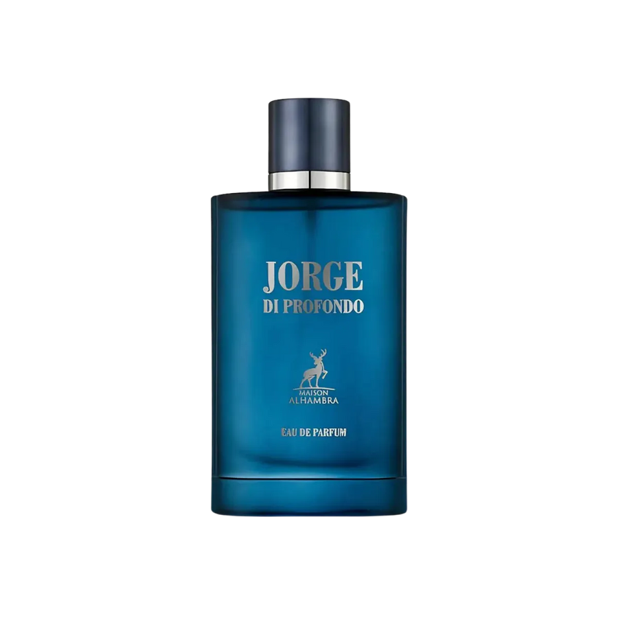 Parfymeflasken til Maison Alhambra Jorge di Profondo Deep Blue Parfyme