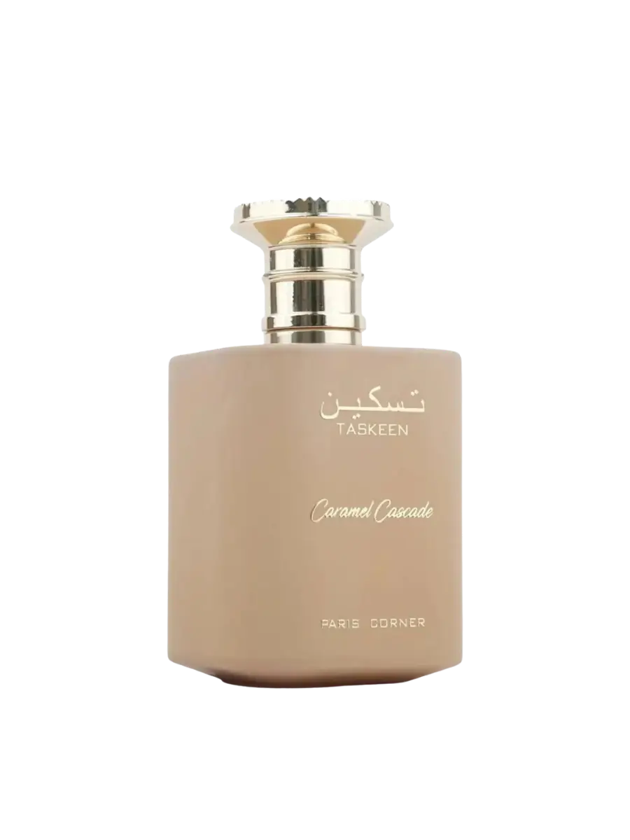 Parfymeflasken til PARIS CORNER Taskeen Caramel Cascade parfyme