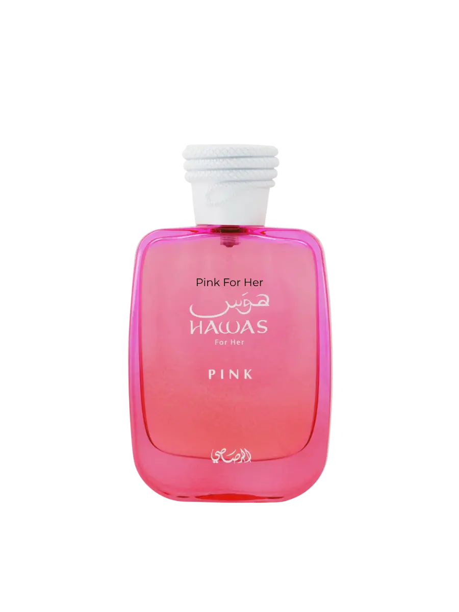 Parfymeflasken til RASASI Hawas Pink For Her Parfyme