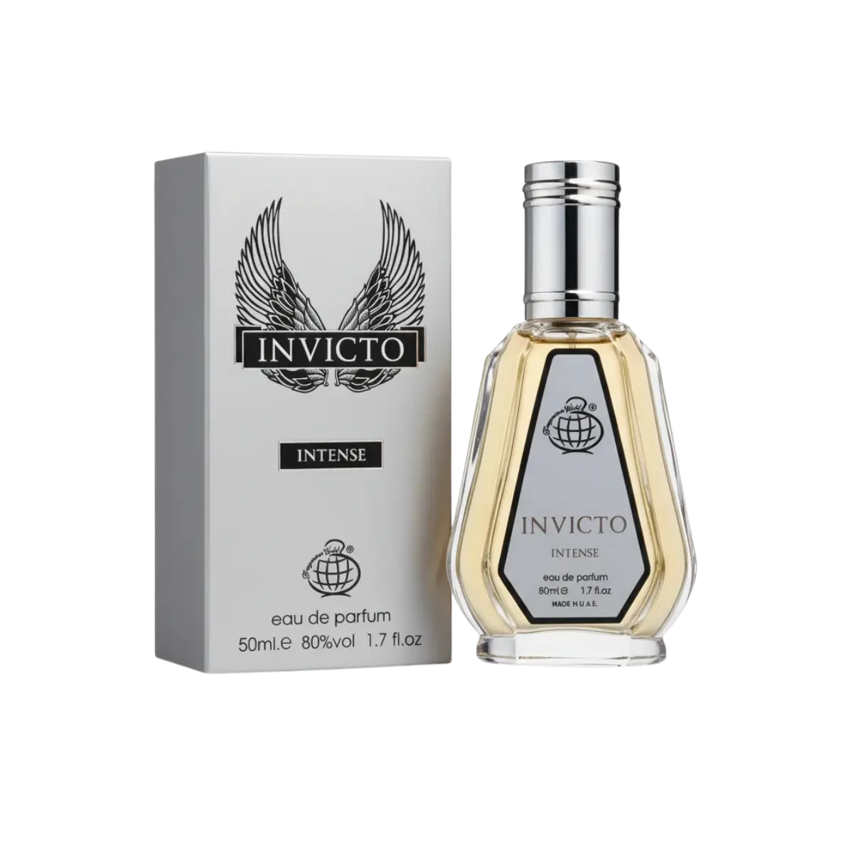 Parfymeflasken til Fragrance World Invicto Intense 50ml Parfyme