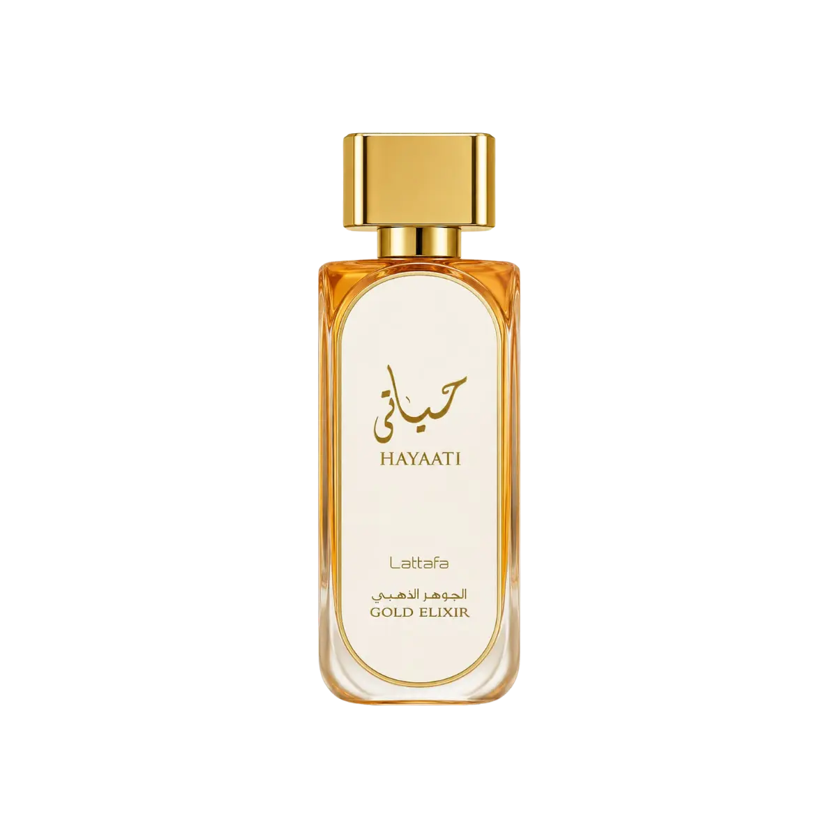 Parfymeflasken til Lattafa Hayaati Gold Elixir 100ml parfyme