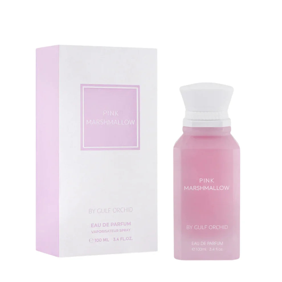 Esken og parfymeflasken til Gulf Orchid Pink Marshmallow Parfyme