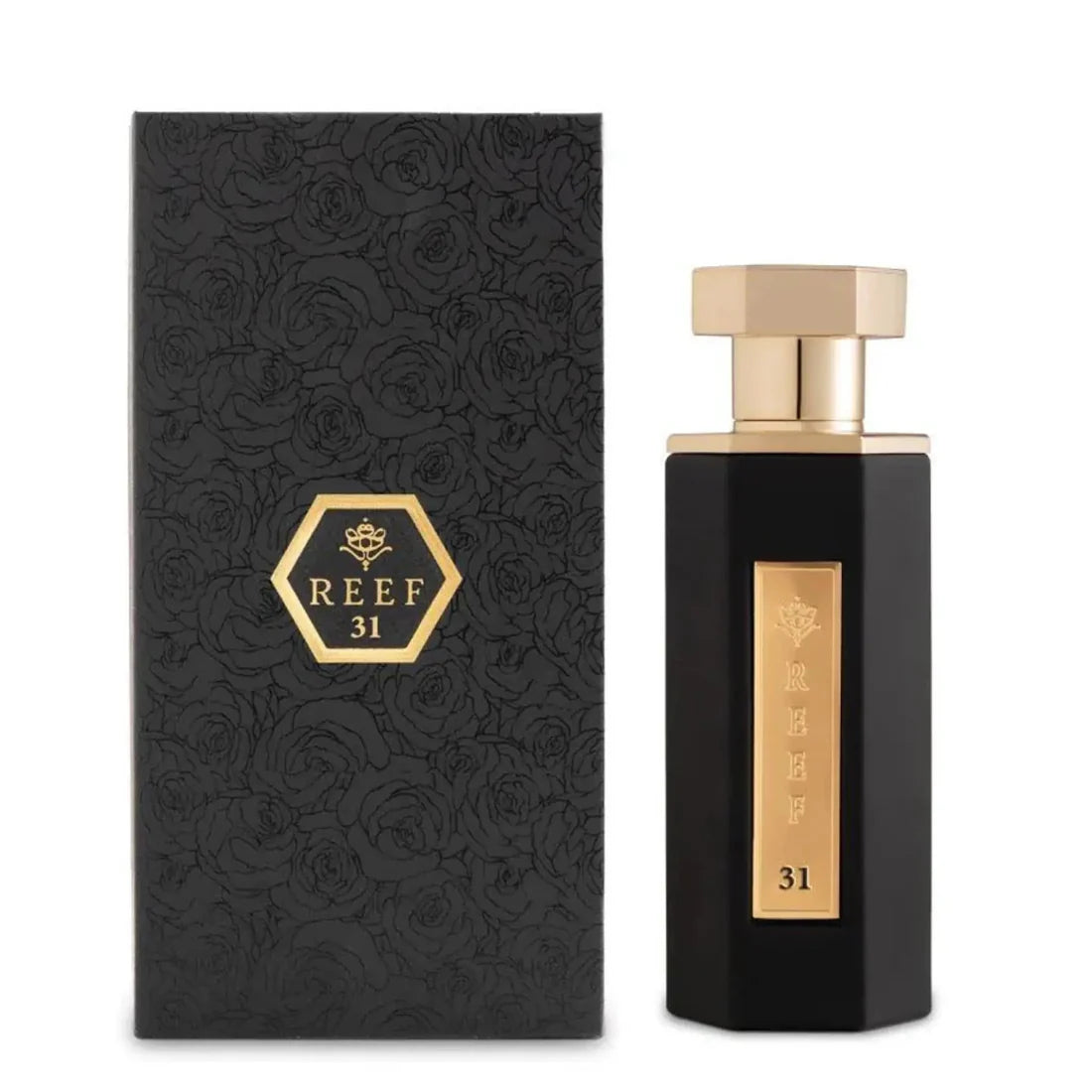 Bilde av esken og parfymeflasken side om side av Reef 31 Classic Perfume 100ml EDP Reef