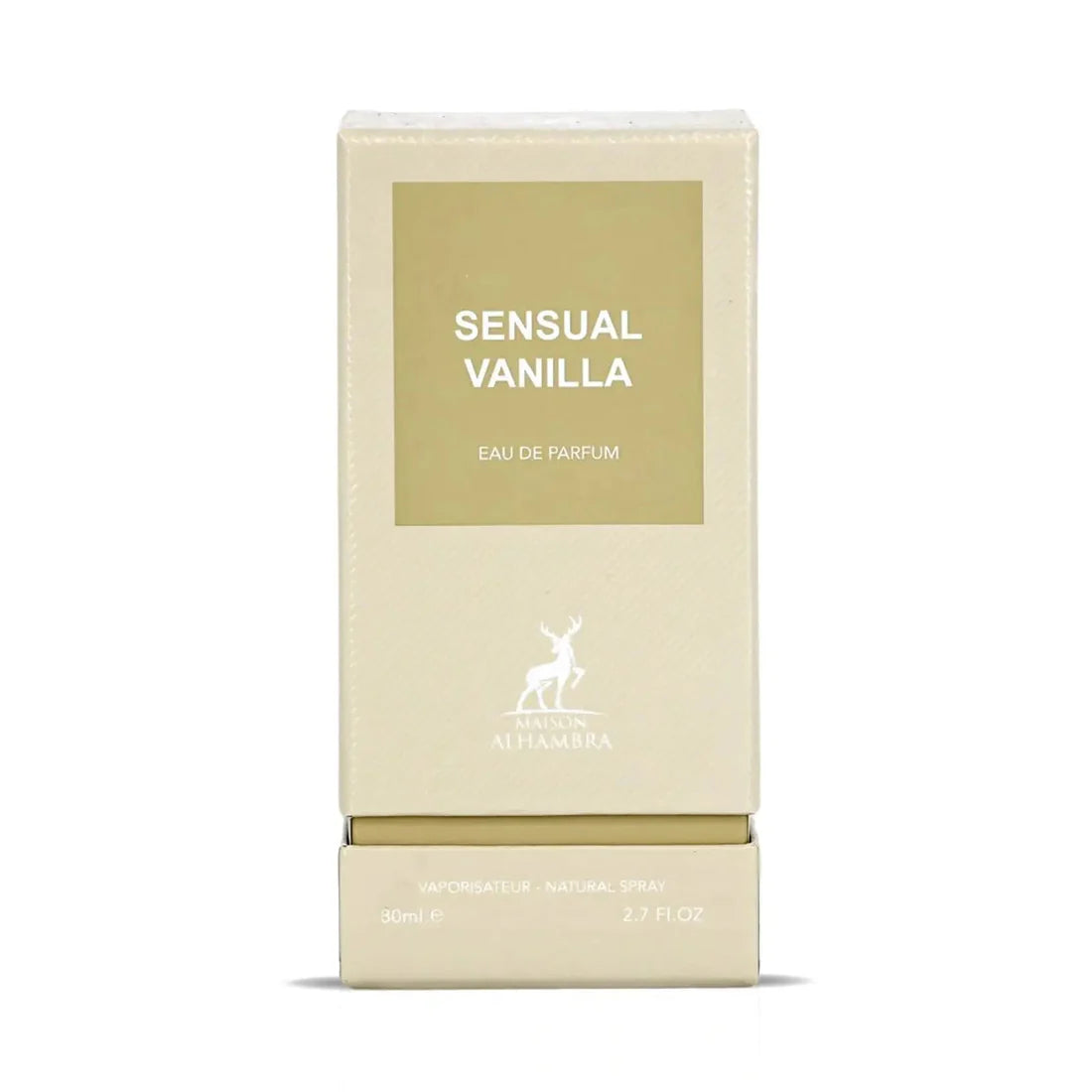 Bilde av esken til Sensual Vanilla Perfume 80ml EDP Maison Alhambra