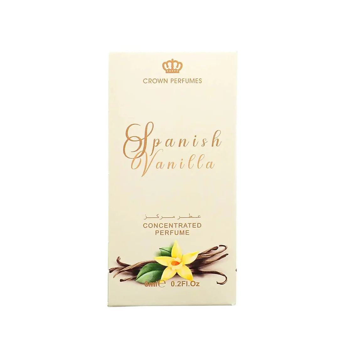 Bilde av esken til Spanish Vanilla Perfume Oil 6ml Al Rehab