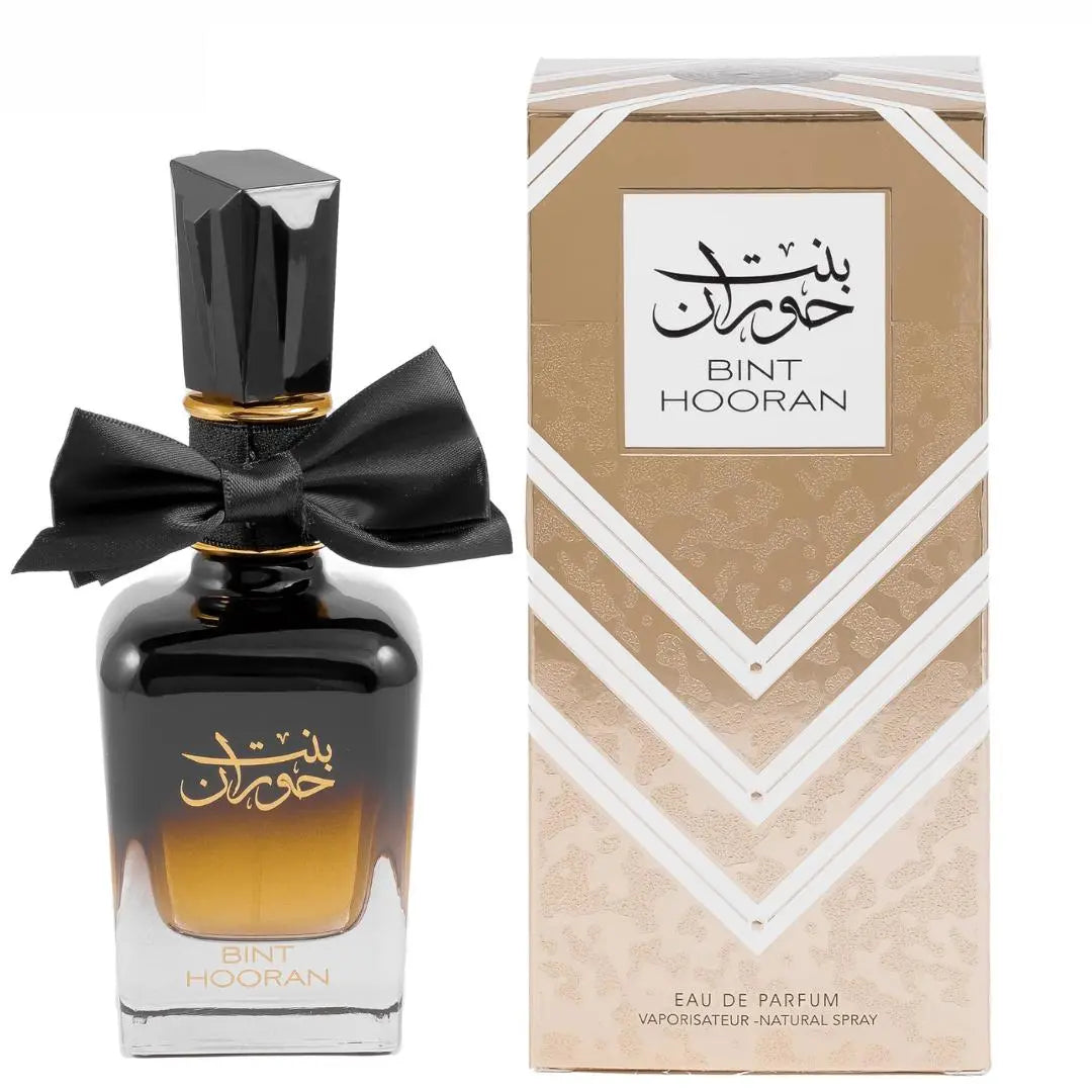 Parfymeflasken og esken til Bint Hooran Perfume 100ml EDP Ard Al Zaafaran 