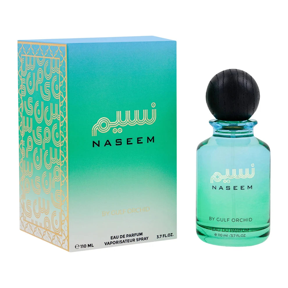 Esken og parfymeflasken til Gulf Orchid Naseem Parfyme
