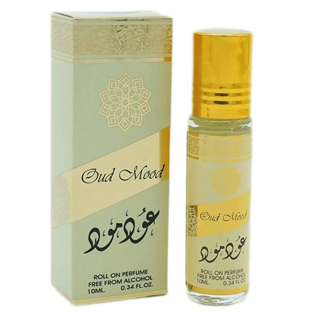 Bilde av esken og flasken til Lattafa Oud Mood Perfume Oil 10ml Ard Al Zaafaran